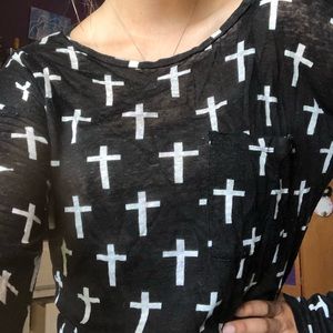 Forever 21 cross long sleeve shirt